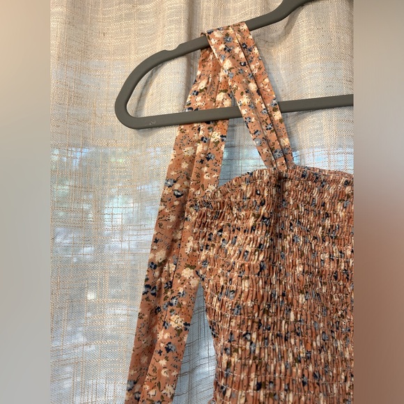 Summer Casual Orange and Cream Floral Strappy Camisole. - Picture 10 of 10